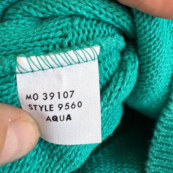 Pebble Beach Aqua Diamond Knit Crewneck XL USA - Picture 4 of 12